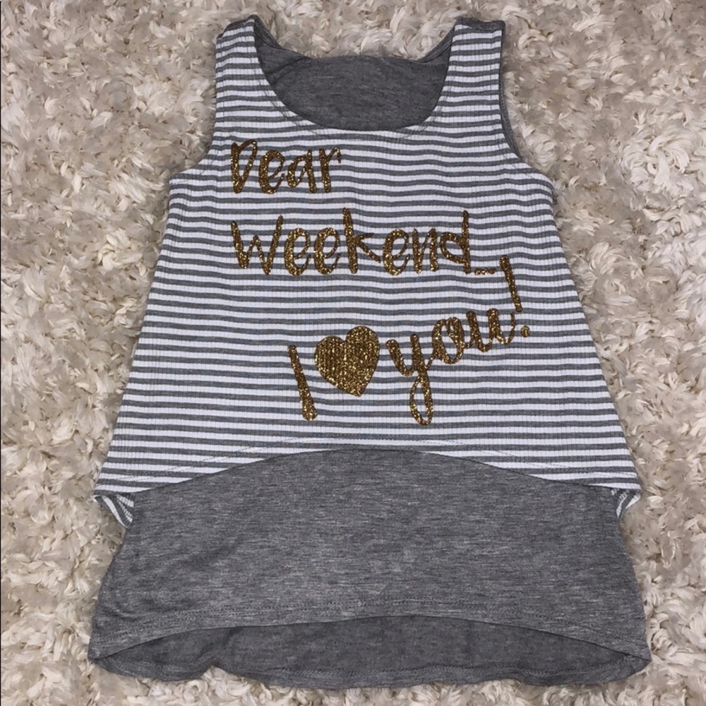 3/$12 Girls Glitter Tank Top!